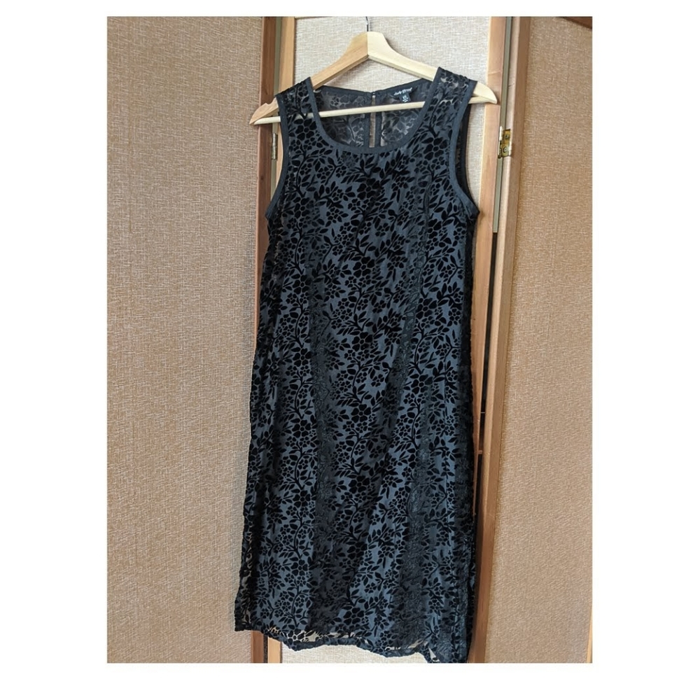 Lucky Brand sheer velour floral dress
